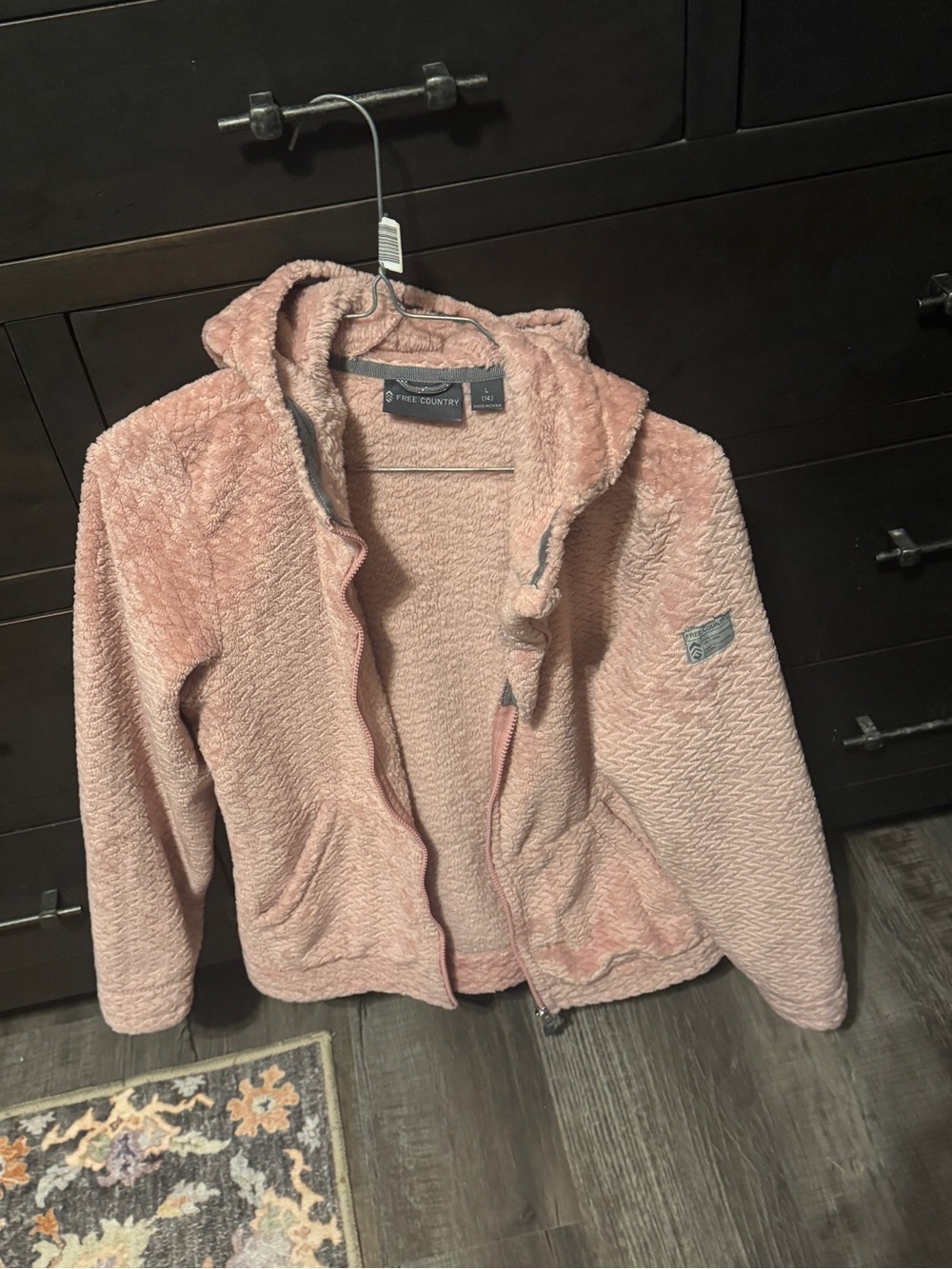 Free Country Soft Zip-Up Hoodie in Blush